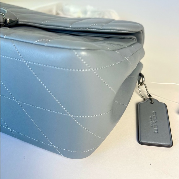 Coach Tabby 33 Shoulder Bag With Quilting  Blue Gray CP146 - Picture 4 of 9